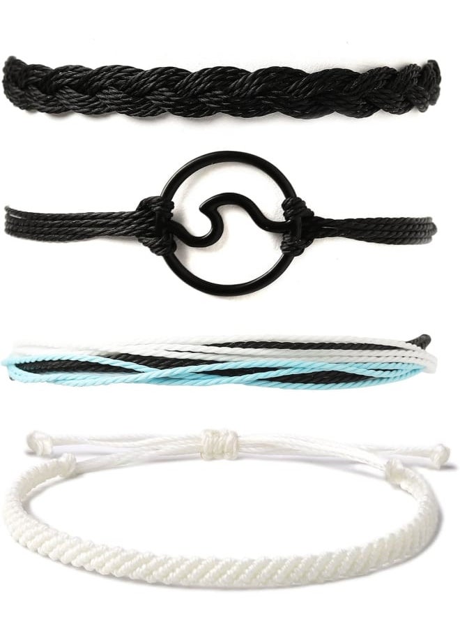 Generic - Starain Vsco Metal Boho Handmade Waterproof Adjustable Braided String Wave Bracelets Set for Women - Image 1