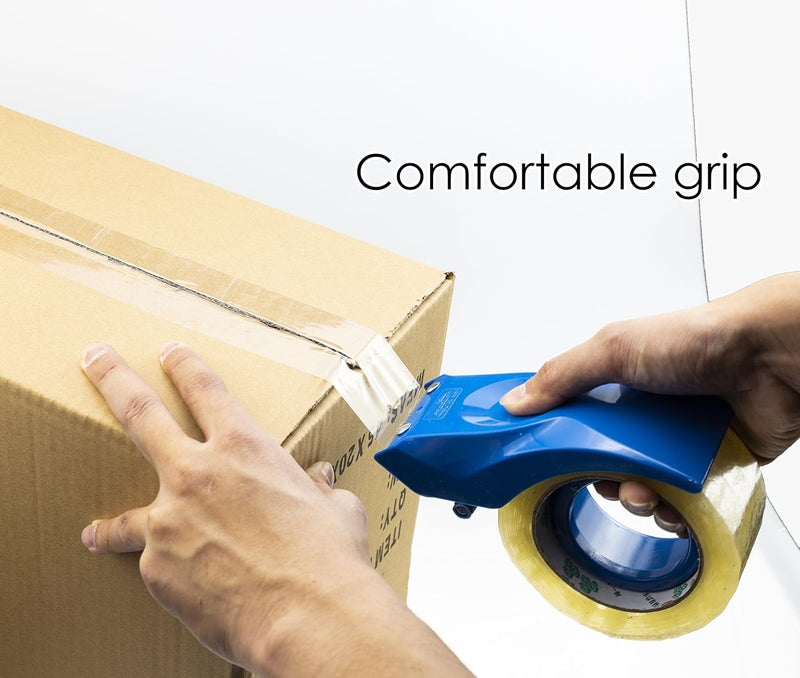 Prosun Easy-Mount 2 Inch Tape Gun Dispenser Packing Packaging Sealing Cutter Red Handheld Warehouse Tools - Image 3
