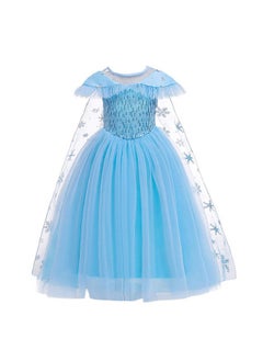 Hopscotch Hopscotch Girls Sequin Embellished Maxi Gown In Blue Color For Ages 2-3 Years  - Image 1