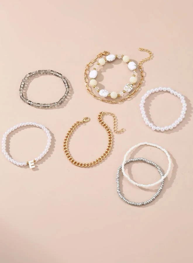 Take Two  Pack of 8 - Embellished Beaded Bracelet for Women | Best Price UAE