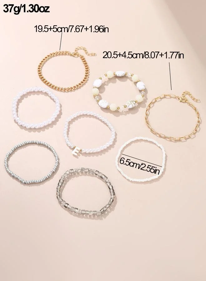Take Two  Pack of 8 - Embellished Beaded Bracelet for Women | Best Price UAE