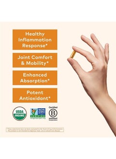 Organic India Turmeric Curcumin Herbal Supplement - Joint Mobility & Immune Support, Healthy Inflammatory Response, Whole Root Supplement, Trikatu, USDA Certified Organic, Non-GMO - 180 Capsules  - Image 4
