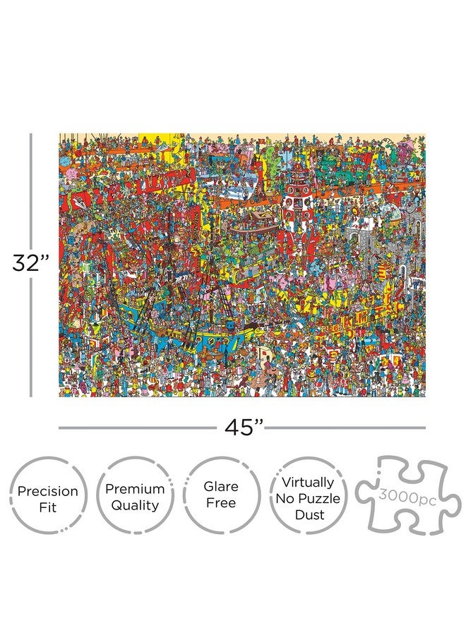 Aquarius Where's Waldo (3000 Piece Jigsaw Puzzle) - Officially Licensed Where's Waldo Merchandise & Collectibles - Glare Free - Precision Fit - 32 x 45 Inches - Image 2