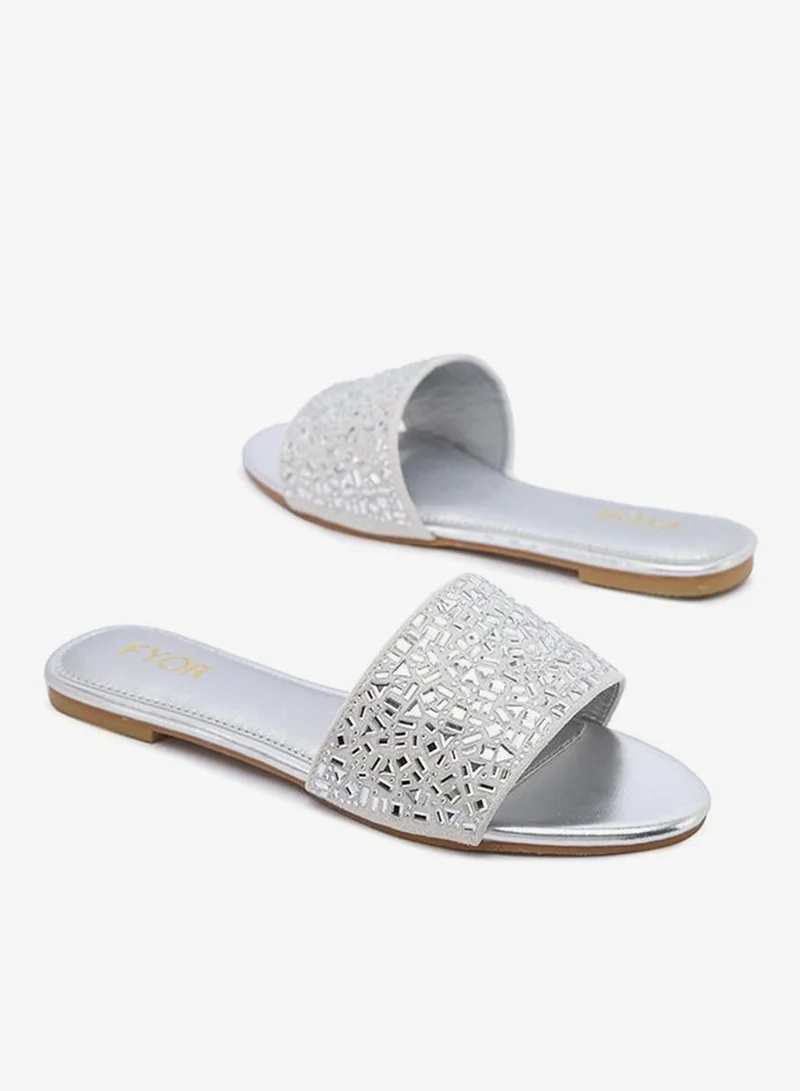 Fyor  Geometric Embellished Flat Sandal MY 376 for Women | Best Price UAE