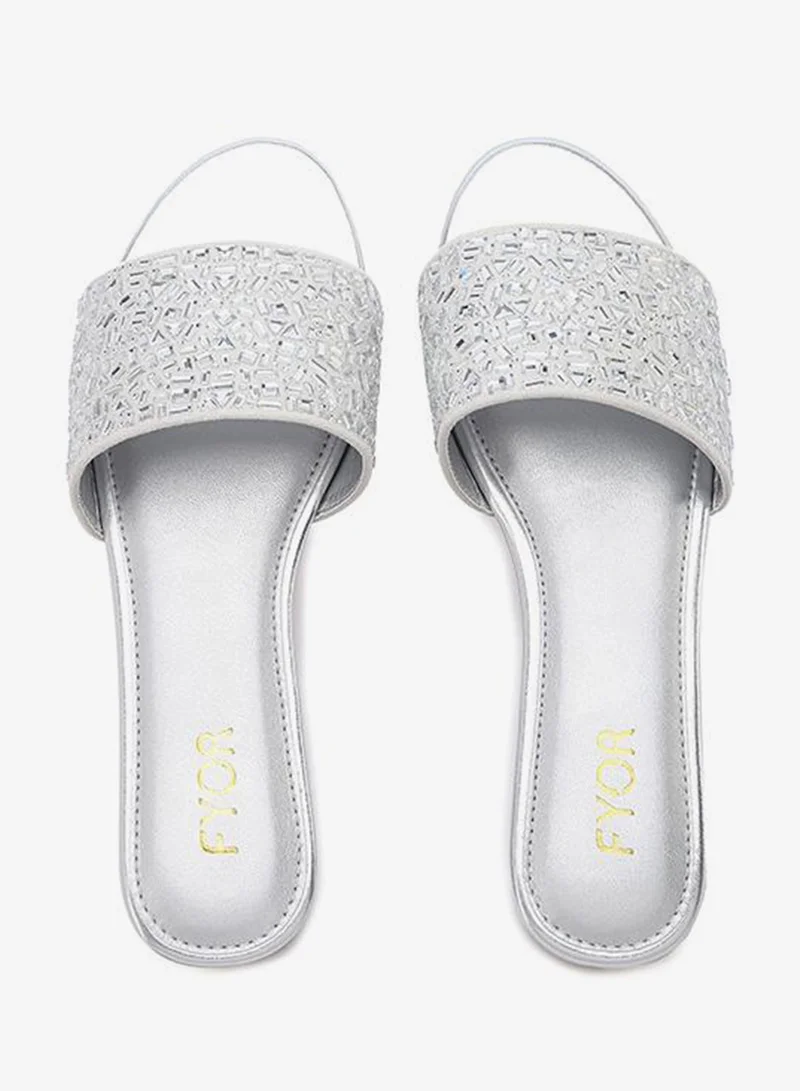 Fyor  Geometric Embellished Flat Sandal MY 376 for Women | Best Price UAE