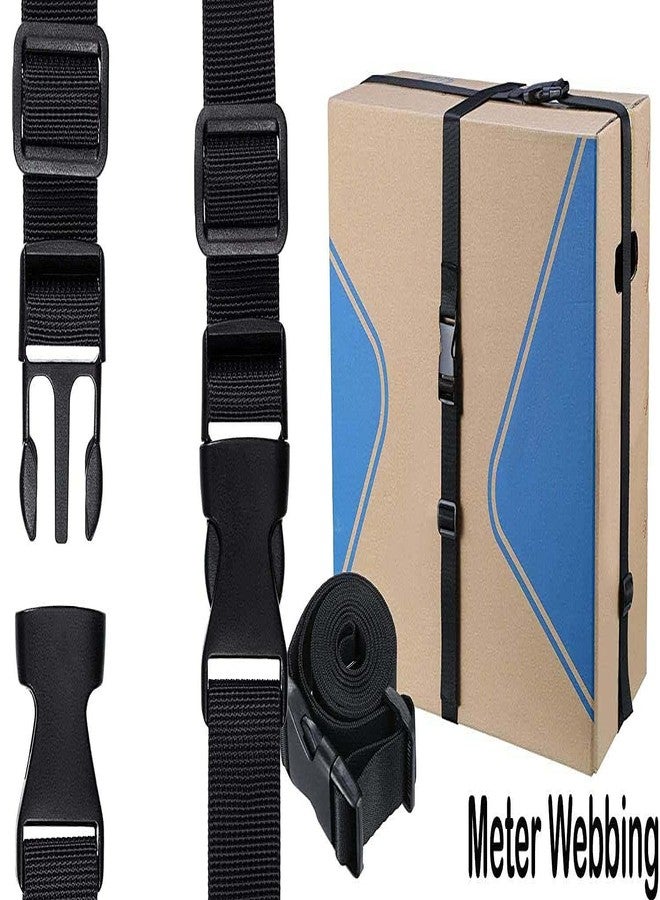 iCONY Nylon Webbing Strap 10meter roll with 5 Buckles, 5 Adjuster and 1 Thread Cutter for Backpack Repairing, Luggage Fastening Strap, Pet Collar Making, Hiking and More (Black) (1 inch) - Image 5