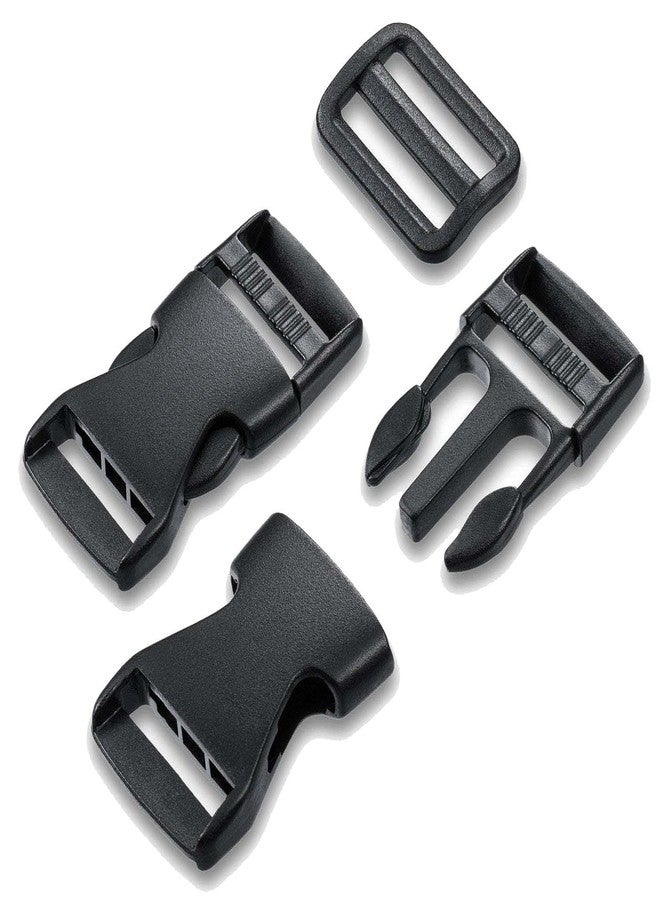 iCONY Nylon Webbing Strap 10meter roll with 5 Buckles, 5 Adjuster and 1 Thread Cutter for Backpack Repairing, Luggage Fastening Strap, Pet Collar Making, Hiking and More (Black) (1 inch) - Image 3