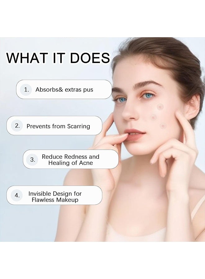 JS Acne Pimple Patches, Hydrocolloid Acne Patch for Covering Face, Blemishes, Zits Absorbing Patch, Cosmetics Patch for Pimple Dots, Acne Treatment, Invisible Acne Spot Patches (150 Count) - Image 5