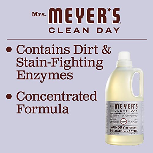 MRS. MEYER'S CLEAN DAY Liquid Laundry Detergent, Cruelty Free and Biodegradable Formula, Lavender Scent, 64 oz- Pack of 2 - Image 4