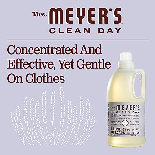 MRS. MEYER'S CLEAN DAY Liquid Laundry Detergent, Cruelty Free and Biodegradable Formula, Lavender Scent, 64 oz- Pack of 2 - Image 5