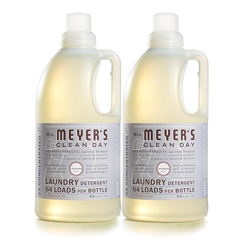 MRS. MEYER'S CLEAN DAY Liquid Laundry Detergent, Cruelty Free and Biodegradable Formula, Lavender Scent, 64 oz- Pack of 2 - Image 1