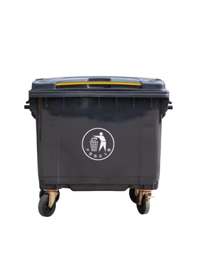 مجال العربية سلة مهملات ( 1100 لتر ) لون رمادي بكفرات - Image 1