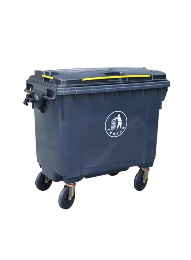 مجال العربية سلة مهملات ( 1100 لتر ) لون رمادي بكفرات - Image 3