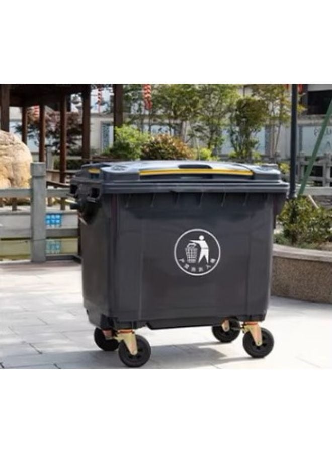 مجال العربية سلة مهملات ( 1100 لتر ) لون رمادي بكفرات - Image 4