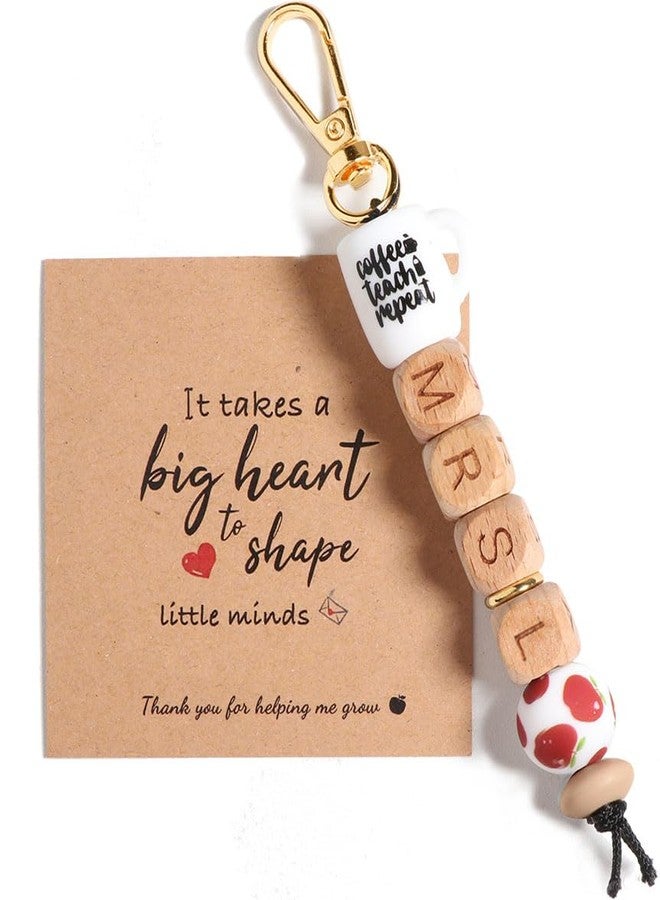 AULSIEY Teacher Appreciation Gifts for Women, End of Year Teacher Gifts from Student, Thank You Teachers Keychain Gift, Daycare Kindergarten Preschool Back to School Teachers Gift -L - Image 1