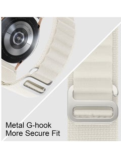 Generic 20mm Stretch Nylon Metal Alpine Loop Woven Strap For Xiaomi Amazfit GTS2 / GTS  /GTS 2e /GTS 2 Mini- White  - Image 4