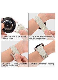 Generic 20mm Stretch Nylon Metal Alpine Loop Woven Strap For Xiaomi Amazfit GTS2 / GTS  /GTS 2e /GTS 2 Mini- White  - Image 3