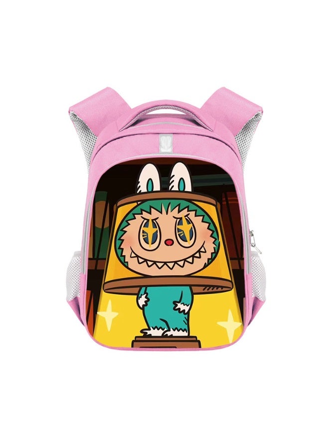 Labubu Backpack Student Large Capacity High-end Backpack Children's Wear-resistant Polyester Backpack 36*26*13CM - Image 1