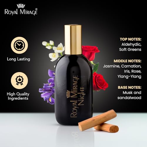 Royal Mirage Night Eau De Cologne for Men | Long-Lasting Perfume | Refined Nocturnal Fragrance | Fresh Greens, Floral & Musky Depth | Evening Versatility | Perfume for Man | 120ml - Image 2