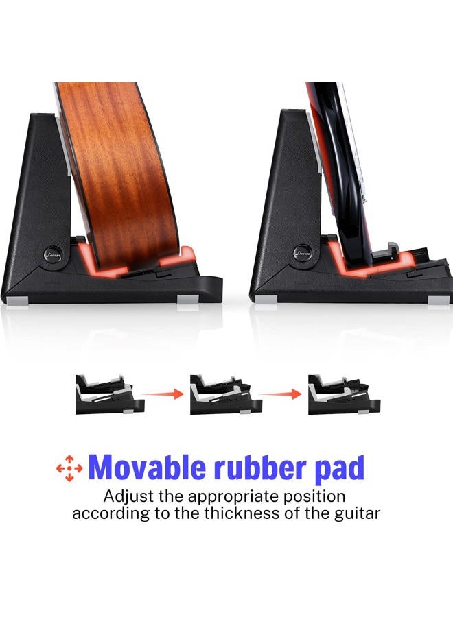 Donner Portable Guitar Stand DS-2 with Silicone Pads for Acoustic Guitar Electric Guitar Ukulele (Pack of 2) - Image 3