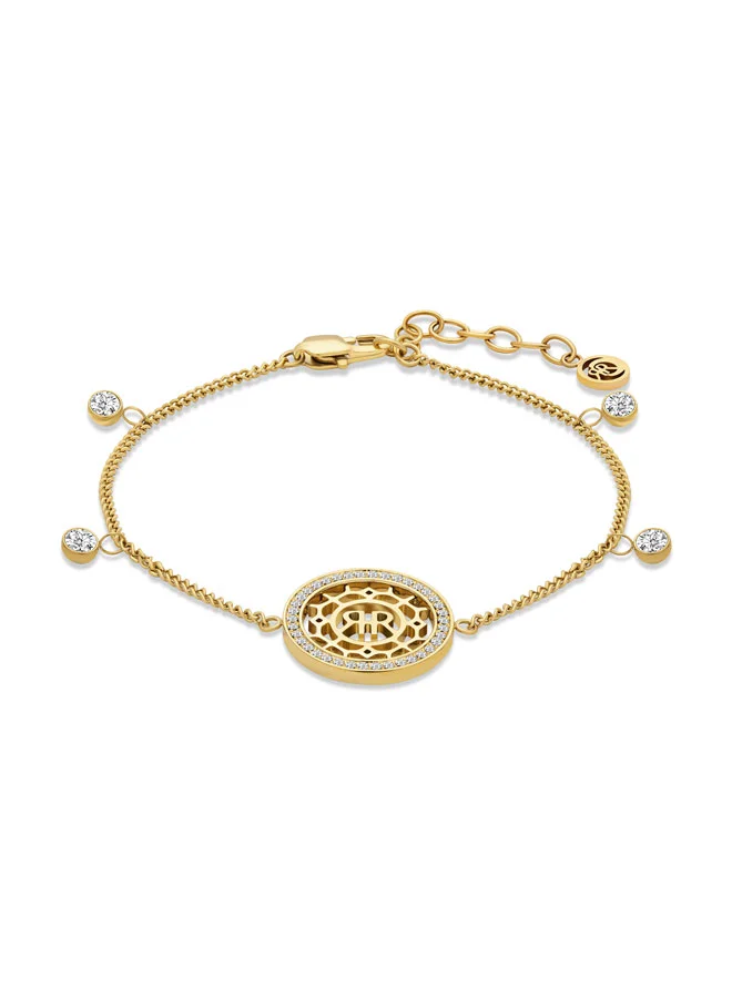 شيروتي 1881 Arabesque Gold Plated Stainless Steel Chain Bracelet for Women