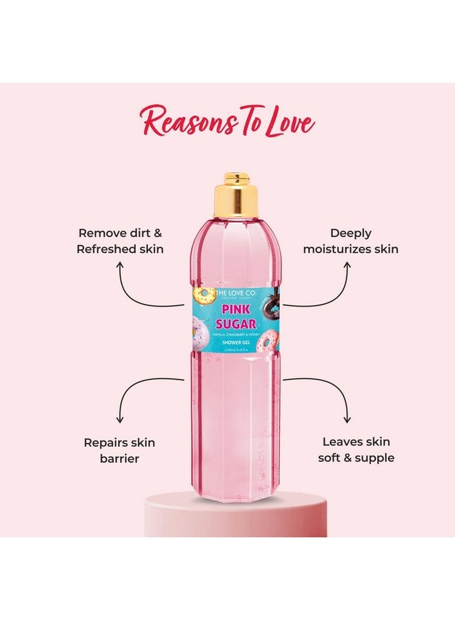 ذا لوف كو. غسول الجسم بالسكر الوردي - غسول للجسم للنساء - جل استحمام للرجال - غسول للجسم فاخر - منتجات العناية بالبشرة للجسم - 250 مل - Image 2