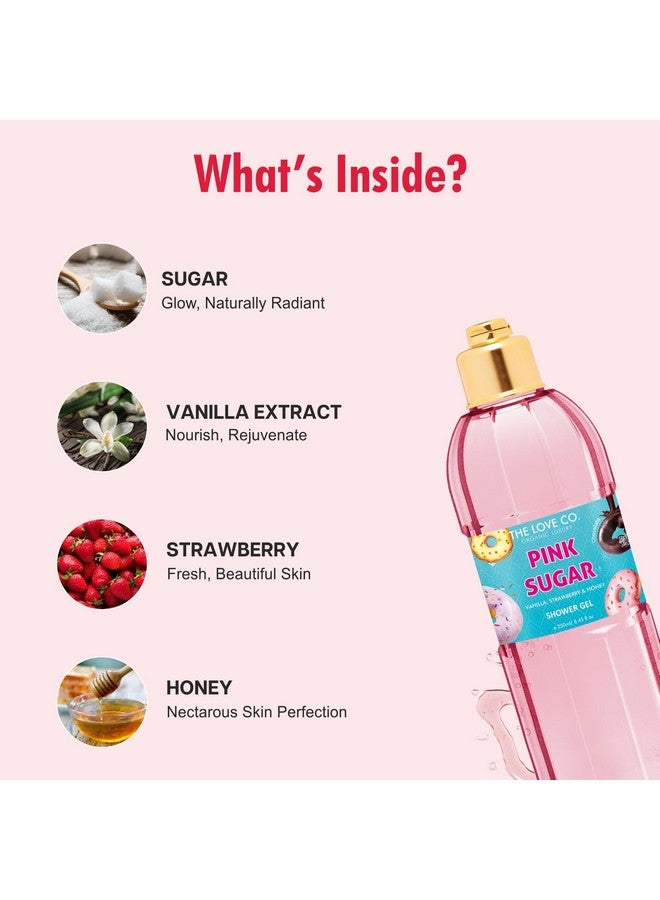 ذا لوف كو. غسول الجسم بالسكر الوردي - غسول للجسم للنساء - جل استحمام للرجال - غسول للجسم فاخر - منتجات العناية بالبشرة للجسم - 250 مل - Image 3