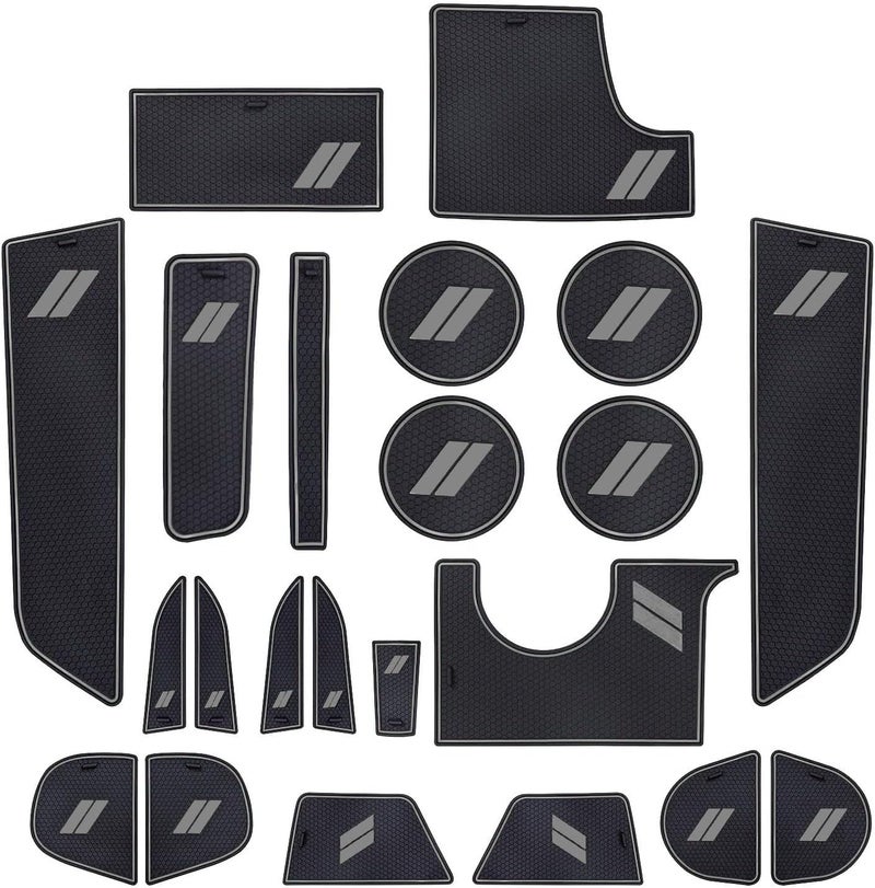 POSAID Anti Dust Mats for Dodge Charger (22PCS, Gray Trim) - Image 1