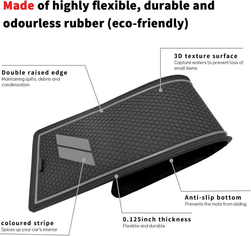 POSAID Anti Dust Mats for Dodge Charger (22PCS, Gray Trim) - Image 4