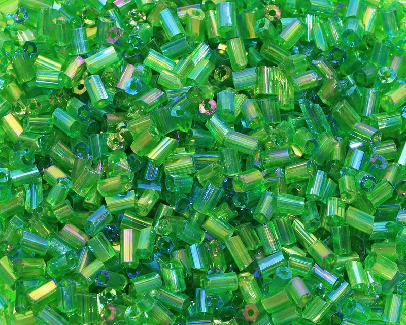 PPhtony Glass Bugle Tube Beads 1400Pcs30g Mini Seed Beads 2 3mm Small Craft Loose Spacer Bead for DIY Bracelets Necklace Earring Jewelry Making Grass Green - Image 3