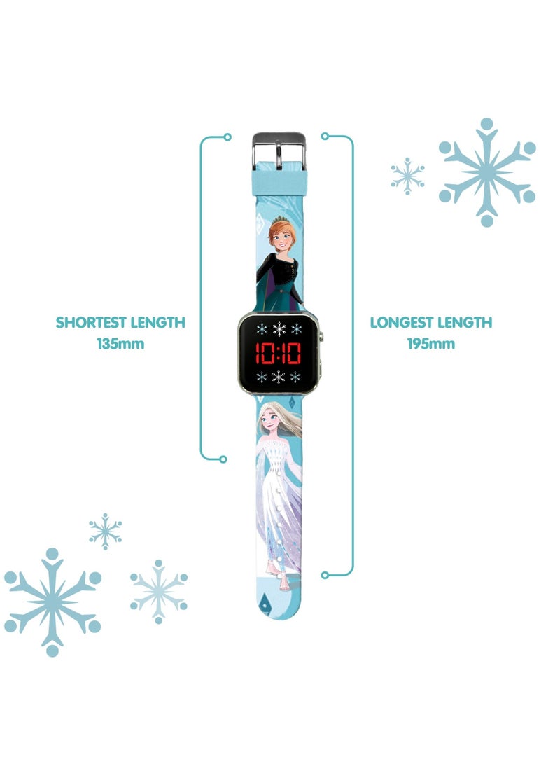 ديزني ساعة يد بناتي بإضاءة  وطبعة فروزن - Image 5