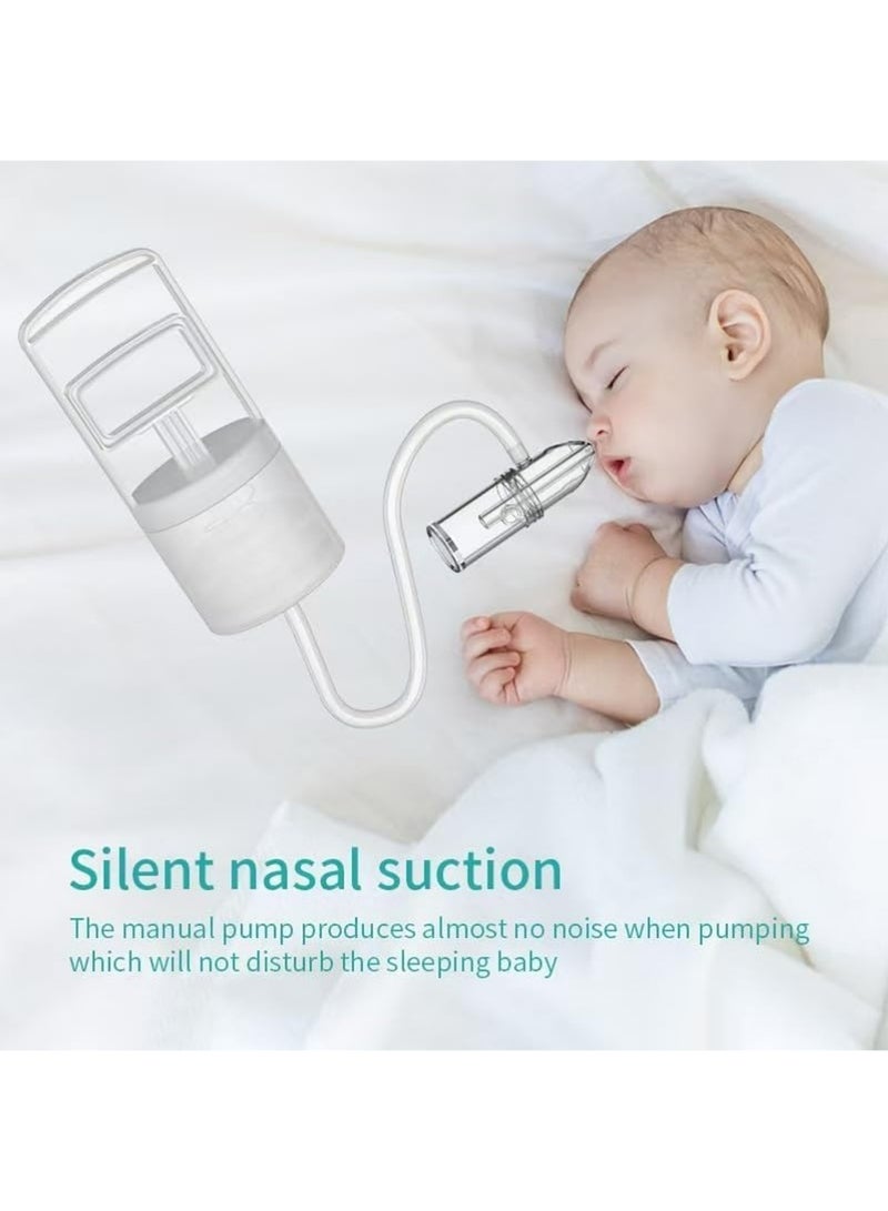 YOUGE Nasal Aspirator for Baby, with 2 Suction Heads Portable Hand Puller Nose Sucker, Quiet Suction Easy to Operate | Reusable | Soft Silicone Nose Cleaner for Fast and Effective Relief of Nasal Congestion in Infant - Image 2