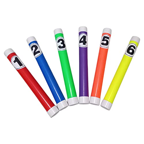 Fitfix® Multicolor Swim Pool GameToy Diving Sticks/Underwater Swimming Diving Pool Toy Training Dive Toys Pool Diving Sticks Swimming Pool Stick Set for Teens Learning to Swim in Vibrant 6 Colors - Image 1