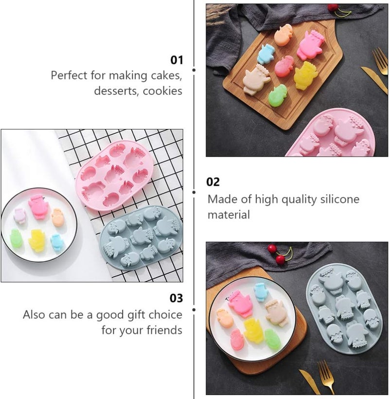 comfrt 2pcs Silicone Baking Molds 3D Easter Chick Molds Cake Molds Decorative Fondant Molds for Chocolate Candy Dessert Sugar Cake Cupcake Oreos Resin Clay - Image 5