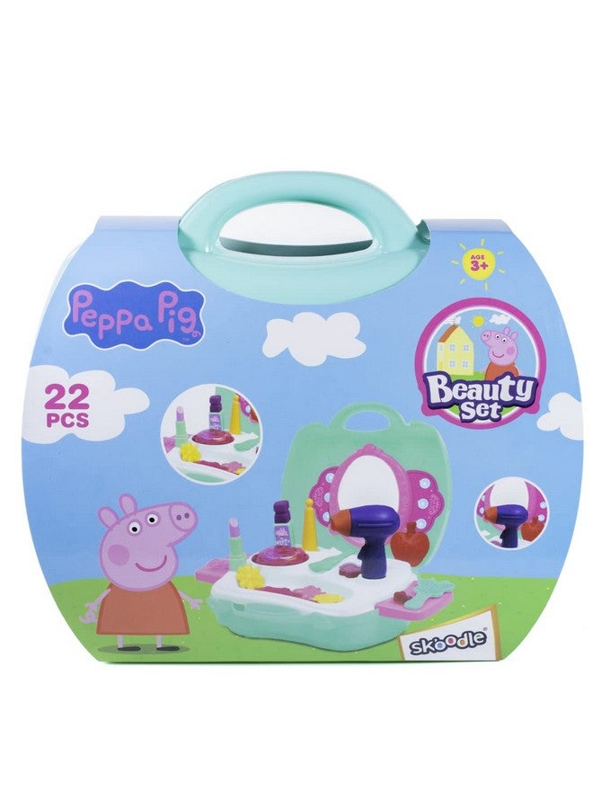 سكودل مجموعة ألعاب بيبا بيج بيوتي من سكودل مع حقيبة حمل صغيرة لطيفة، هدية لطفلتك مكونة من 22 قطعة، متعددة الألوان، للأطفال البنات من سن 3 سنوات فما فوق - Image 2