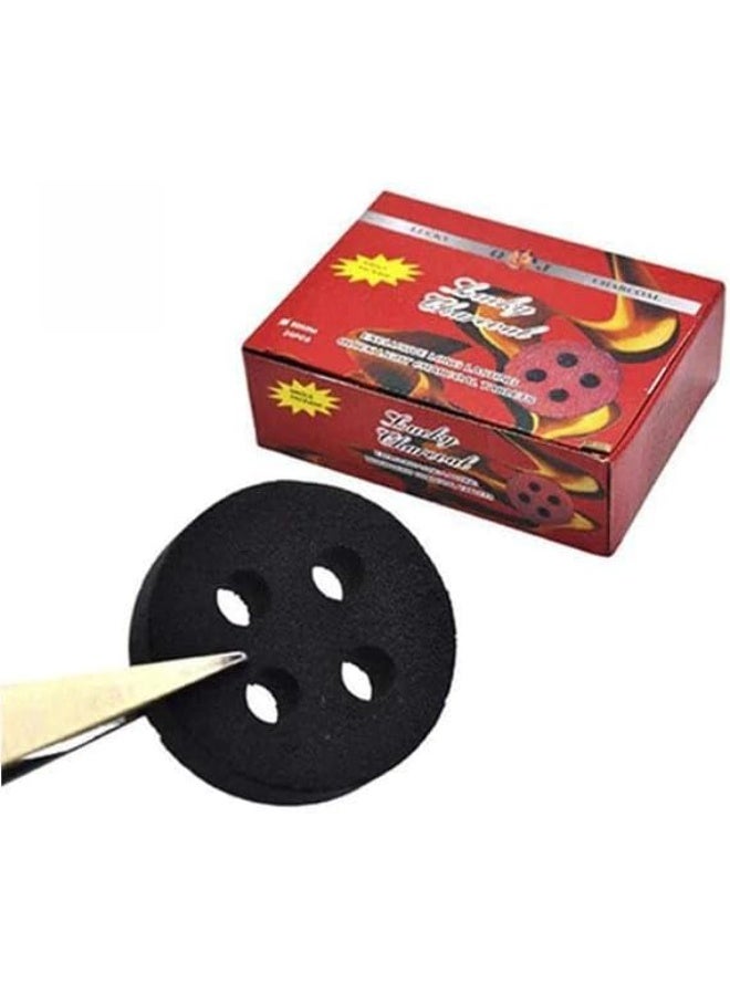 Lucky Charcoal Quick Ignition and Long Lastting for Bakhoor   Charcoal- Pack Of 4 - Image 3