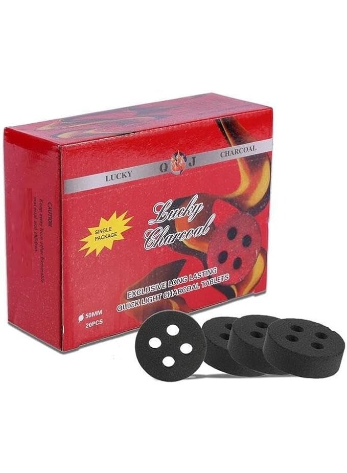 Lucky Charcoal Quick Ignition and Long Lastting for Bakhoor   Charcoal- Pack Of 4 - Image 4