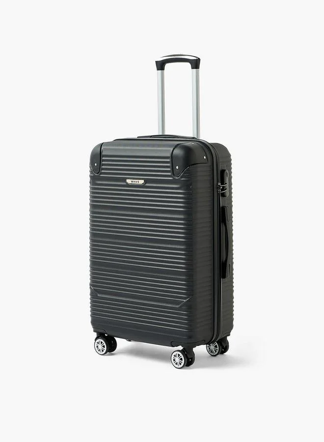 وايف Textured Hardcase Luggage Trolley With Retractable Handle - 20 Inches Cabin Bag