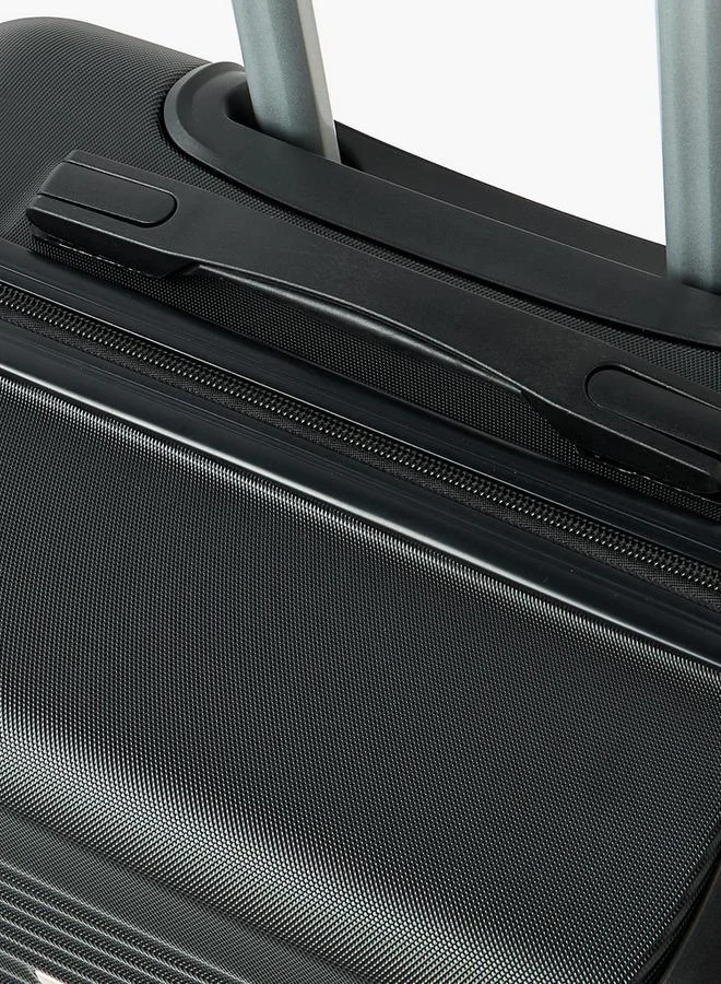 Wave BLACK Textured Hardcase Luggage Trolley With Retractable Handle - 20 Inches Cabin Bag  | Best Price UAE