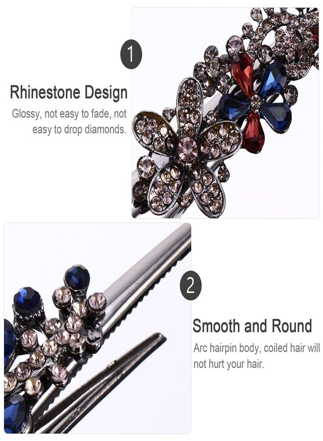 KALLORY Crystal Hair Clips 3 Pcs Large Rhinestone Alligator Clips for Women Hair Styling Festival and Daily Wear Accessories - Image 4
