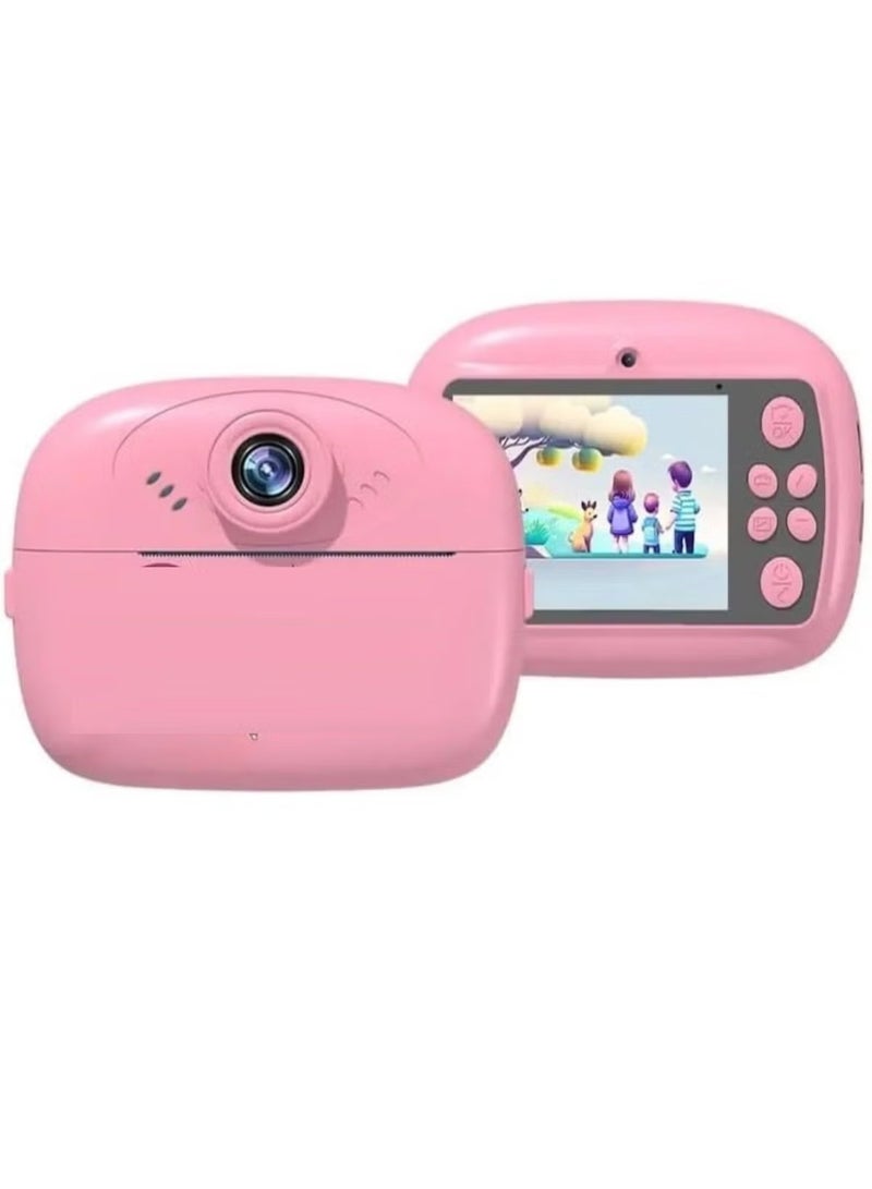 سمارت باري كاميرا الطباعة الفورية للأطفال Smartberry KC02، كاميرا طباعة حرارية للأطفال بشاشة LCD مقاس 2.4 بوصة | تسجيل فيديو، مشغل MP3، بطارية قابلة للشحن، تتضمن ورق طباعة، لون وردي - Image 1