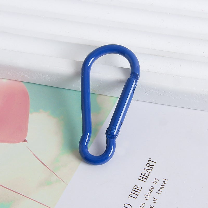 Colorful Painted Carabiner Keychain Clips DIY Royal Blue-gourd buckle 