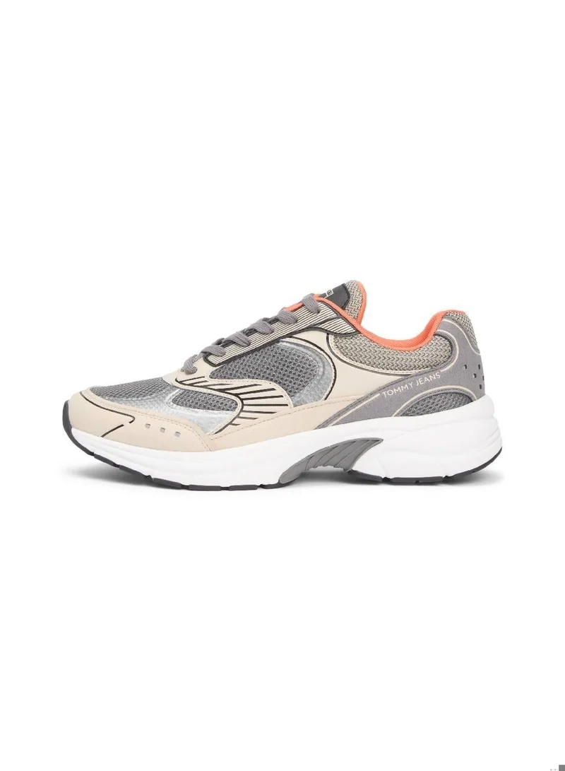 Tommy Jeans Gulf Sans/Zinc Grey Archive Mesh Trainers for Men | Best Price UAE