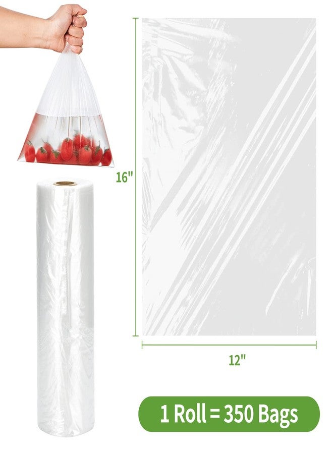NefLaca 12" x 16" Plastic Produce Bags on a Roll, Food Storage, for Food Vegetables Bread, Kitchen Bags (350 pcs per Roll) - Image 2