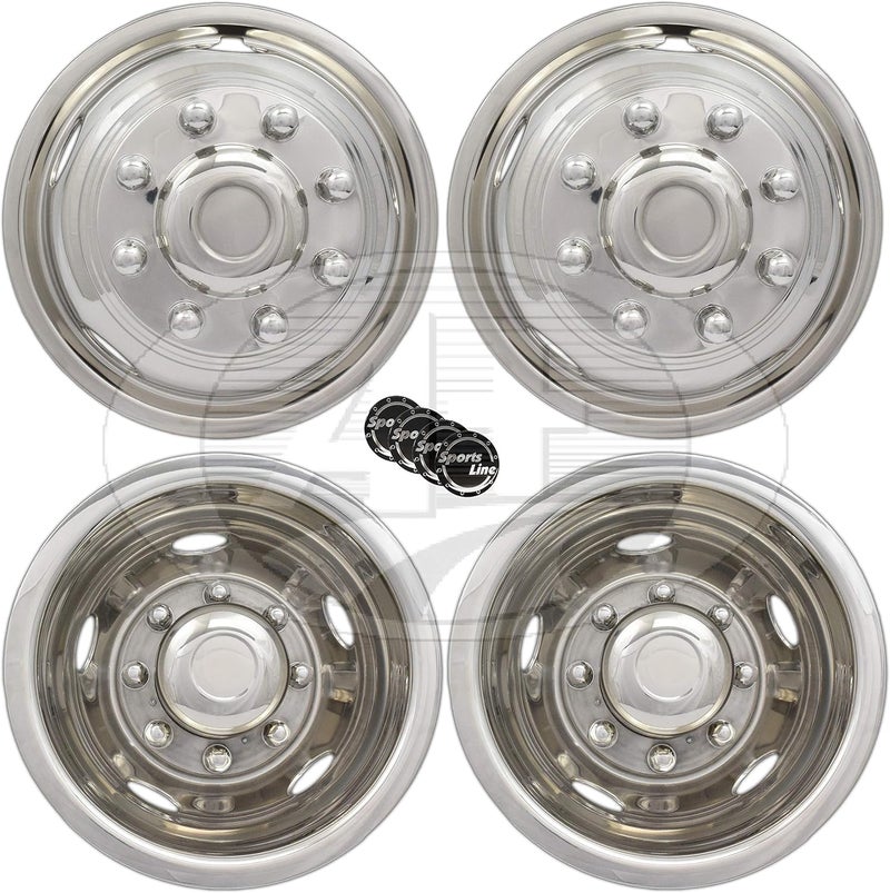 A+ 17" Stainless Steel Wheel Simulator for GMC 3500 and Dodge 3500 - Image 1