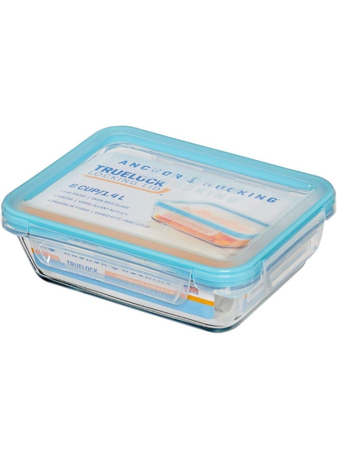 Anchor Hocking, Food Storage Container With TrueLock Locking Lid-(13968) 1.4Ltr, Rectangle - Image 1