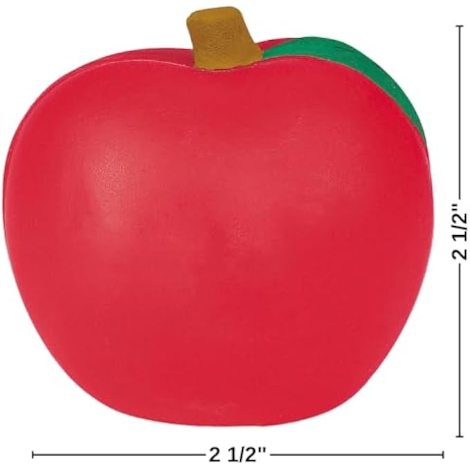 Fun Express Apple Shaped Squish Stress Toys (set of 12 pieces) Party Favor and Classroom Giveaways - Image 5