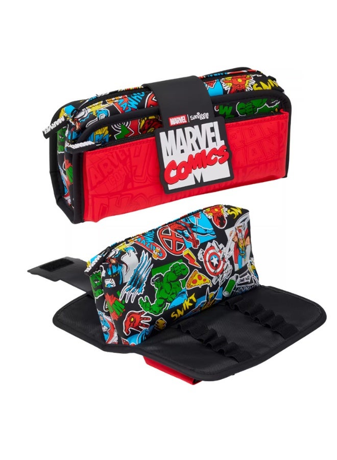 Smiggle Marvel Comics x Flip-Open Pencil Case - Large Capacity Pencil Case - Image 1