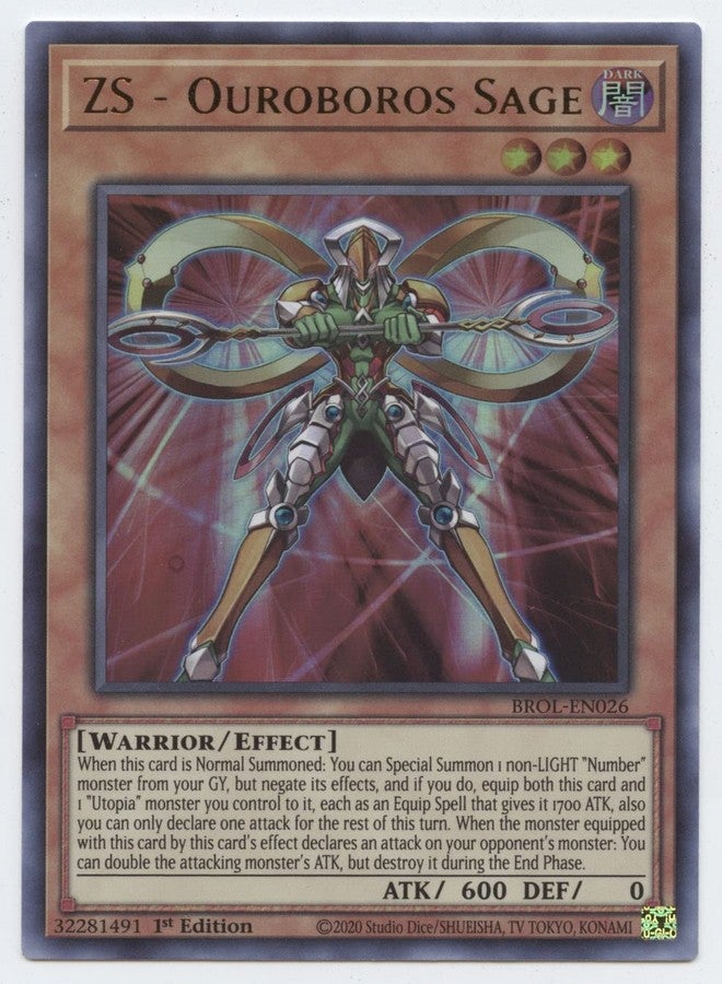ZS - Ouroboros Sage - BROL-EN026 - Ultra Rare - 1st Edition