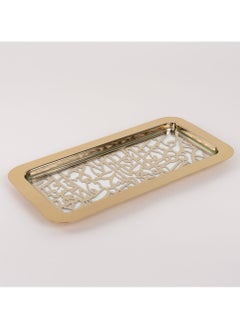 La Mesa La Mesa Serving Tray Caligraphy Gold Colur 40X20X2 Cm  - Image 1